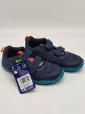 Sneaker Trollkids Eikefjord Hieker in Blau mit Klettverschluss und sportlichem Design, ideal für Kinder.