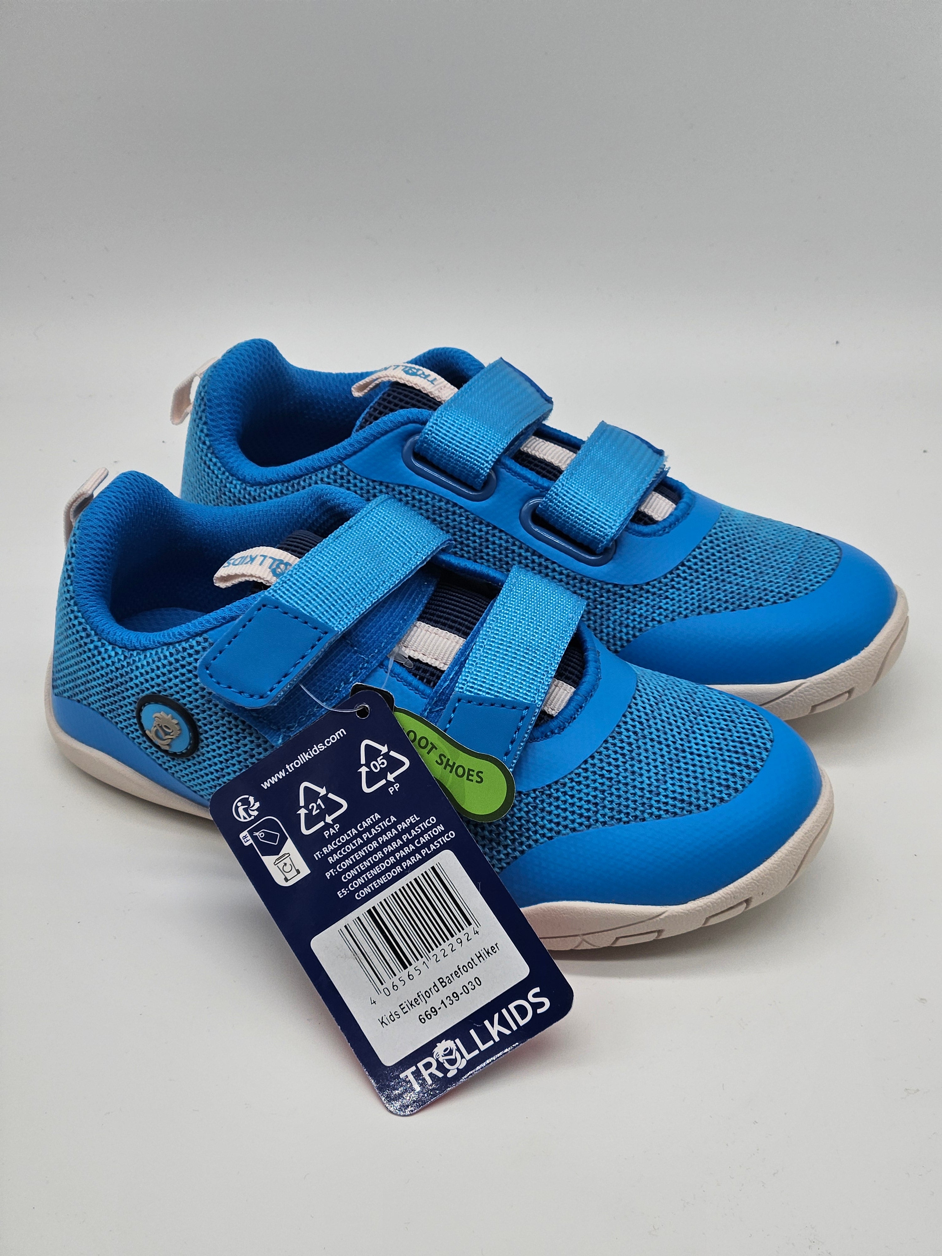Trollkids Eikefjord Hieker Sneaker in Blau mit Schnürsenkeln und robustem Design, für Kinder.