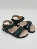 PomPom Sandalen mit bunten PomPom-Details, bequeme Sommerschuhe für Damen, offene Sandalen mit buntem Dekor.