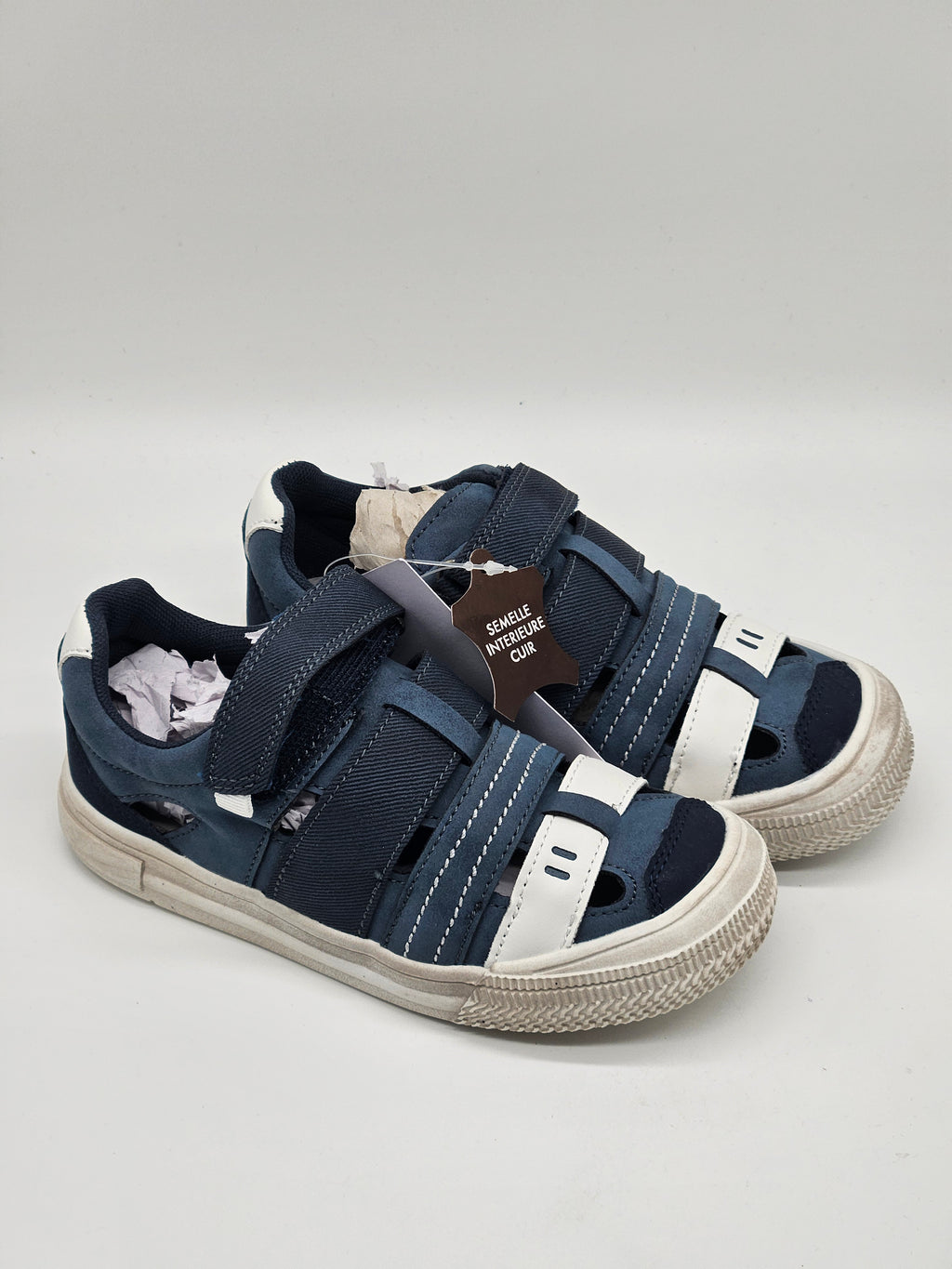 Vertbaudet Sandalen für Kinder, offene Sandalen mit Riemen und Sandfarben, bequemes Modell für den Sommer