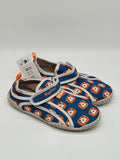 Blaue Playshoes Badeschuhe aus Neopren mit rutschfester Sohle, geeignet für Schwimmbad und Strand.