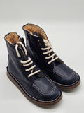 Kmins Winterstiefel blau Leder Vorderansicht – Wichtel Outlet