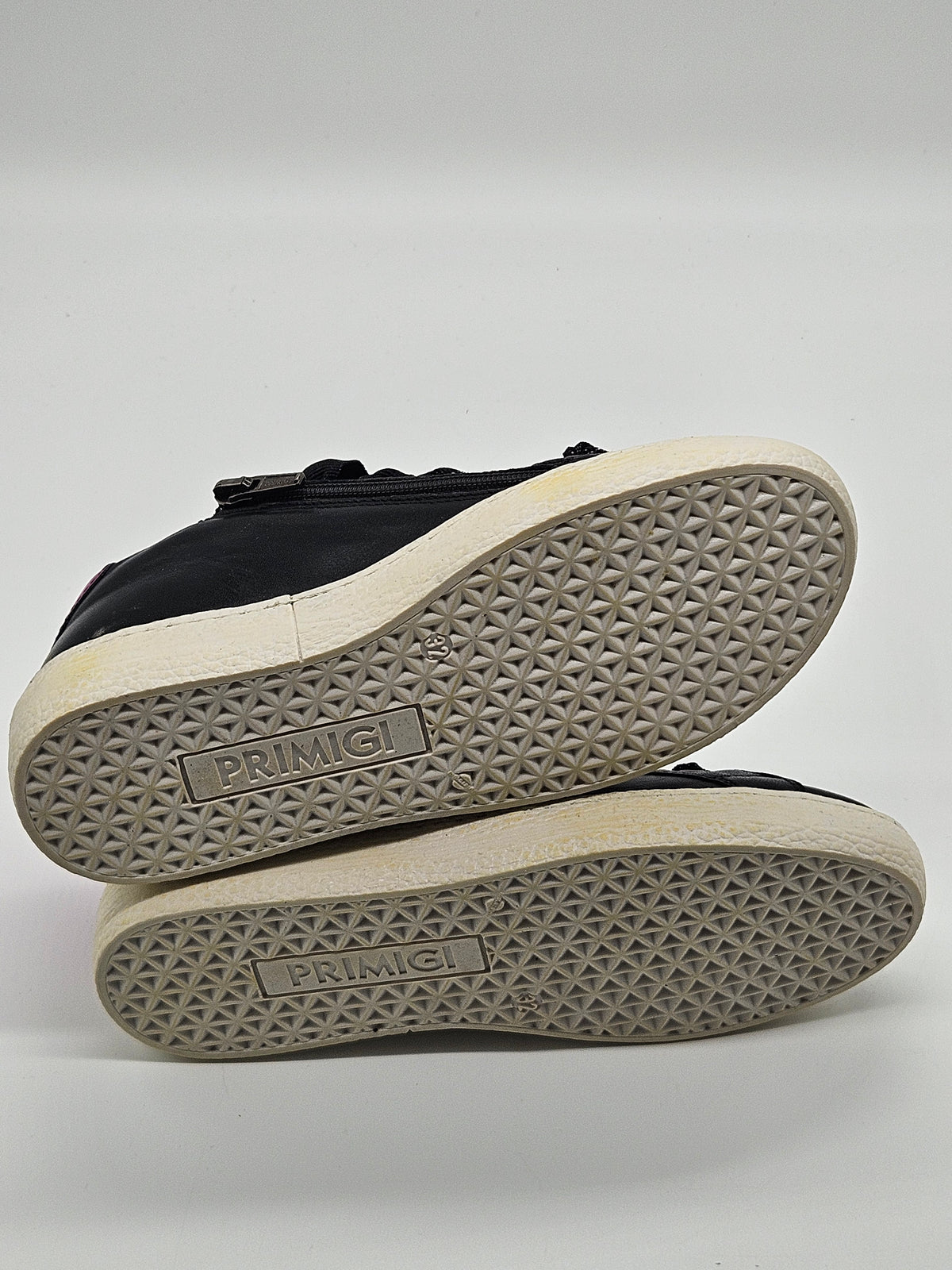 PMG Leder-Sneaker schwarz Kinder Detailansicht – Wichtel Outlet