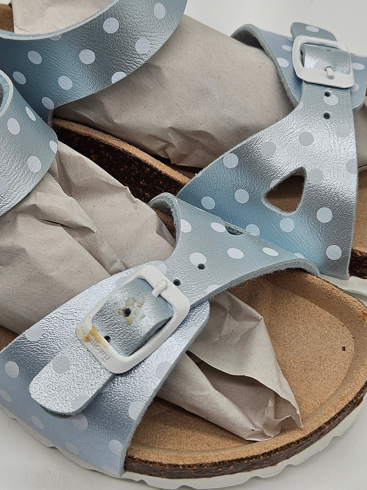 Kindersandalen hellblau Seitenansicht – Wichtel Outlet