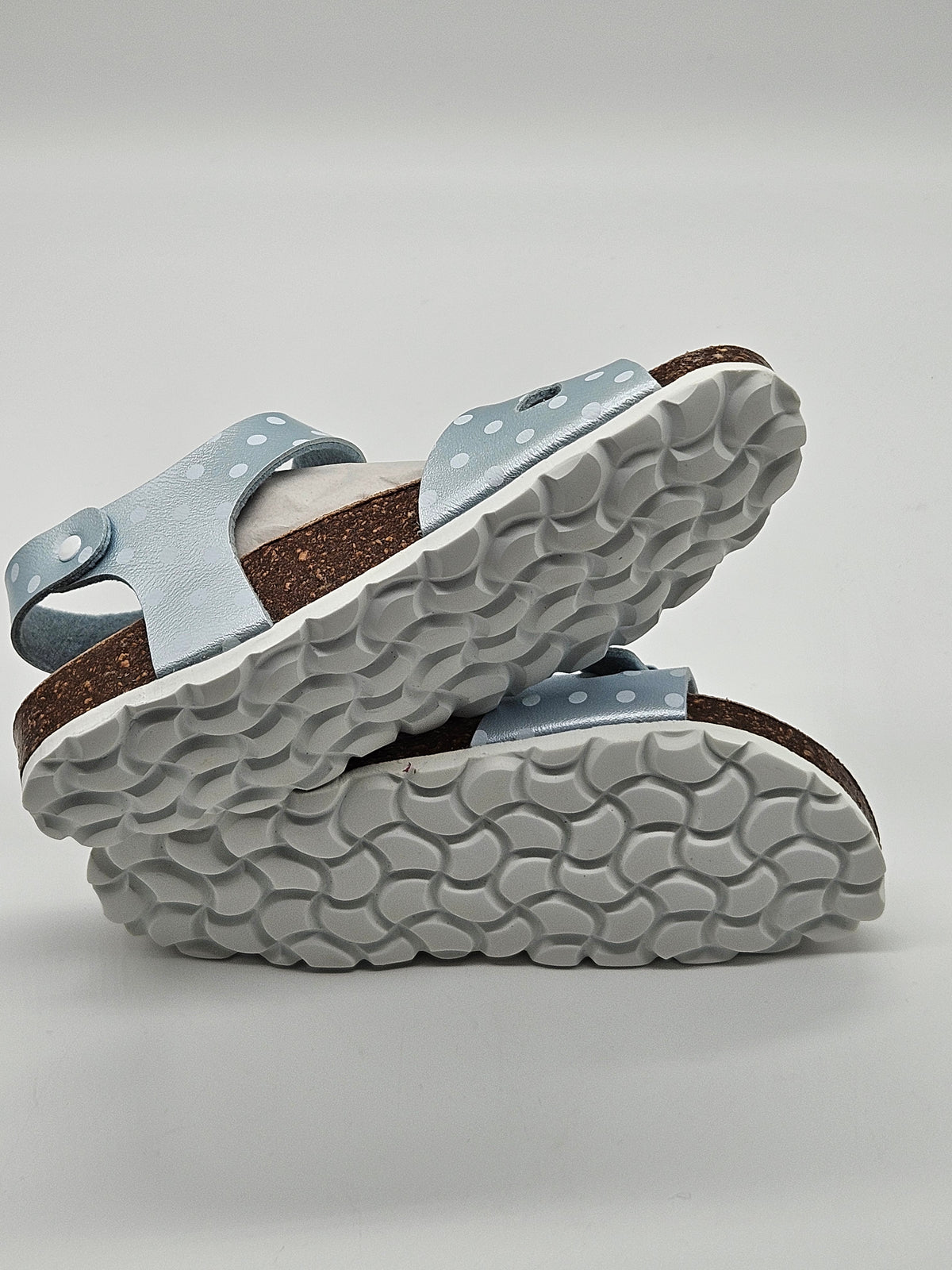 Kindersandalen hellblau Detailansicht – Wichtel Outlet