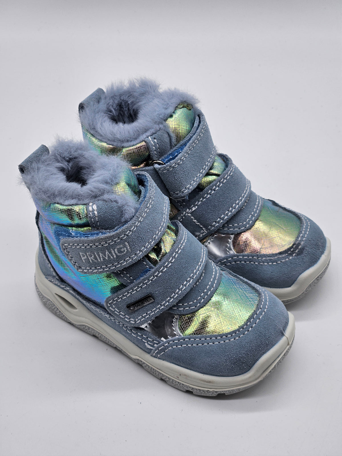 Primigi Leder-Boots hellblau Kinder Vorderansicht – Wichtel Outlet