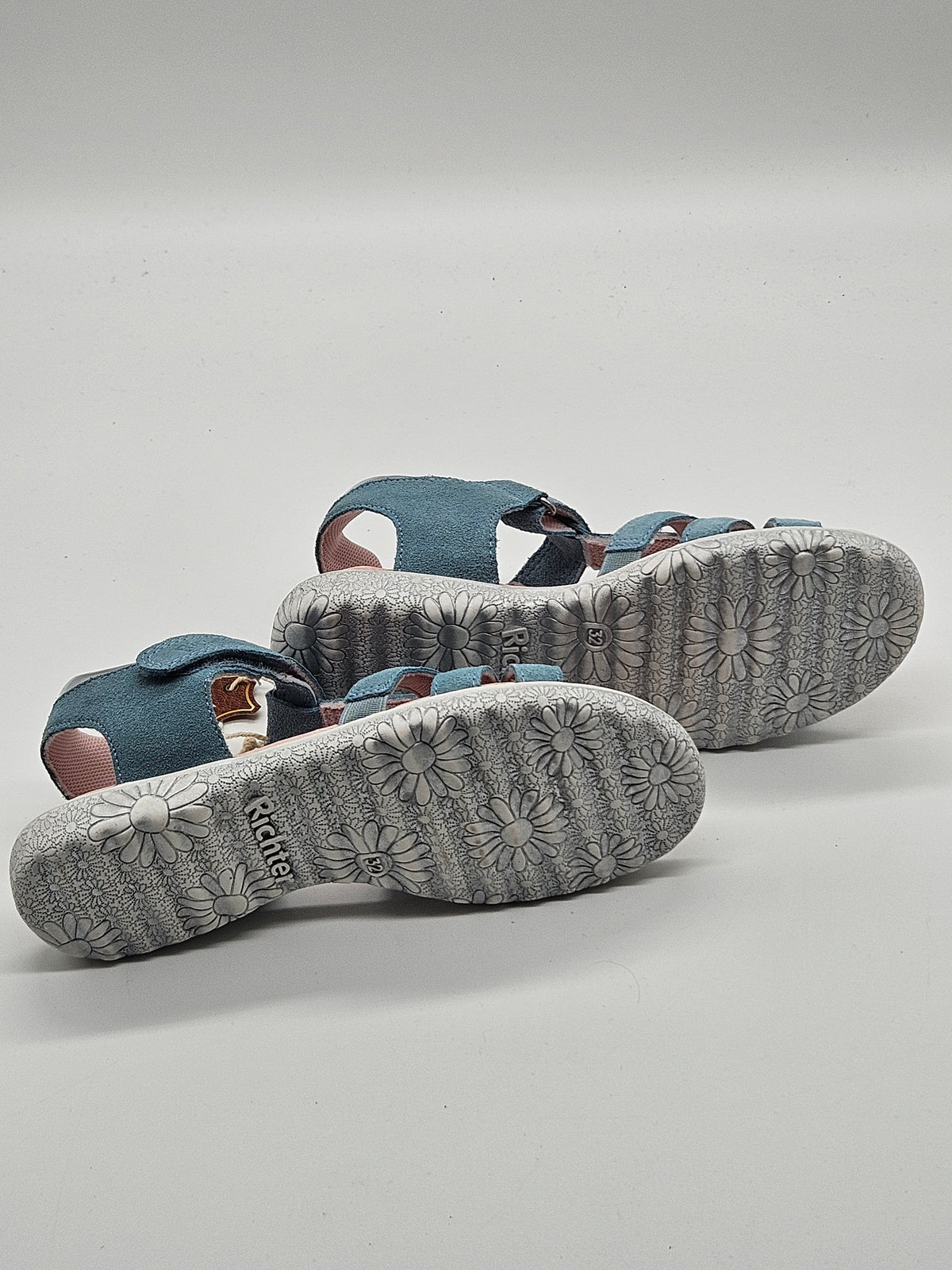 Richter Eule Sandalen Leder blau Mädchen Gr.32 Detailansicht – Wichtel Outlet