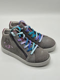 Ricosta Leder Sneaker grau Mädchen Gr.35 Vorderansicht – Wichtel Outlet