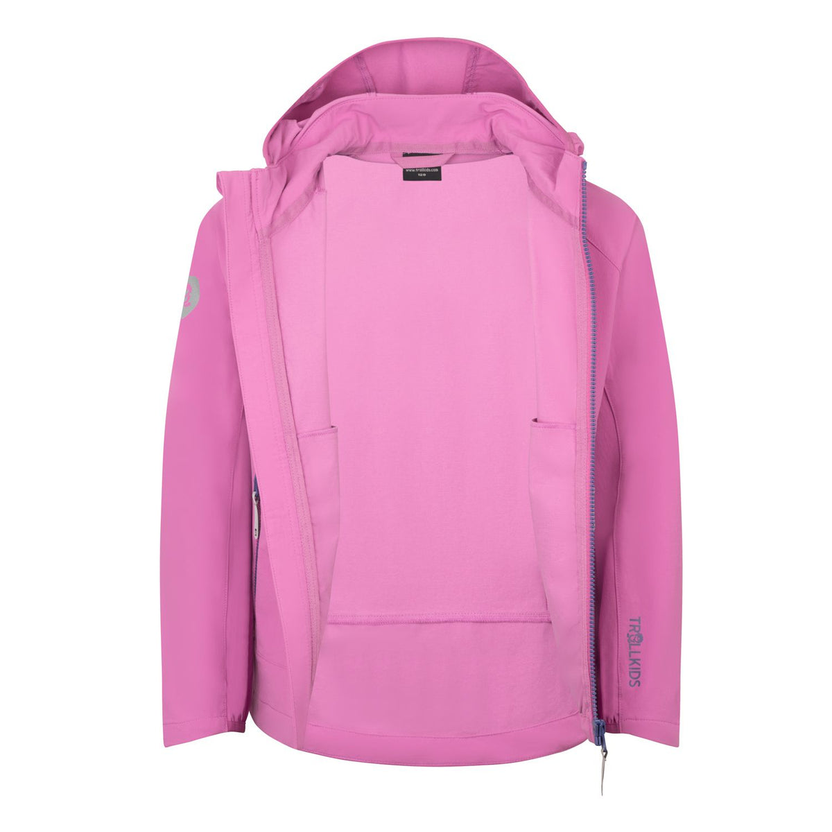 Trollkids Girls Kvalvika Jacket pink Gr.152 Seitenansicht – Wichtel Outlet
